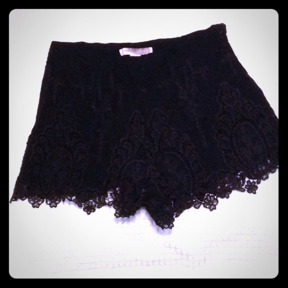 Lace Trim Mesh Shorts Forever 21, size S